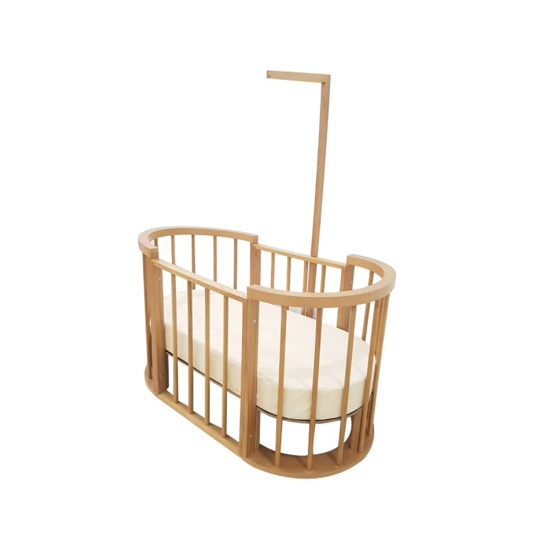 Lit Bebe Oval En Bois