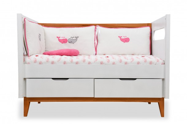 Tour de lit et couette Balane  rose