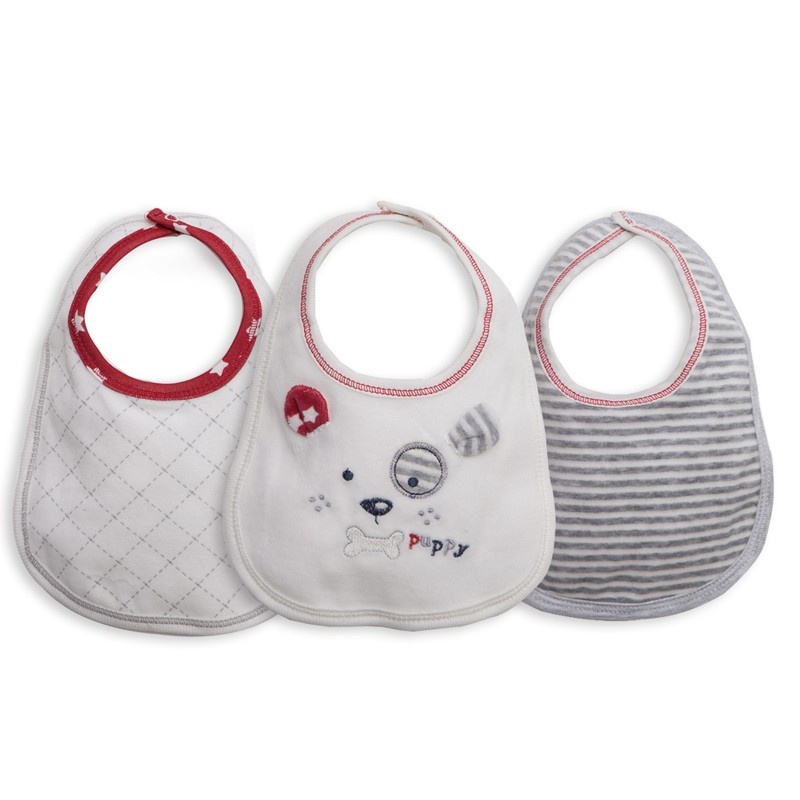 Lot De 3 Bavoirs Coton Bebe